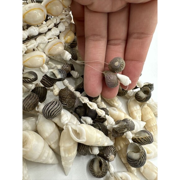 Dangling Shell Chandelier Handmade Wind Chime Home Decor 14x6” Nautical Ocean - Picture 10 of 10